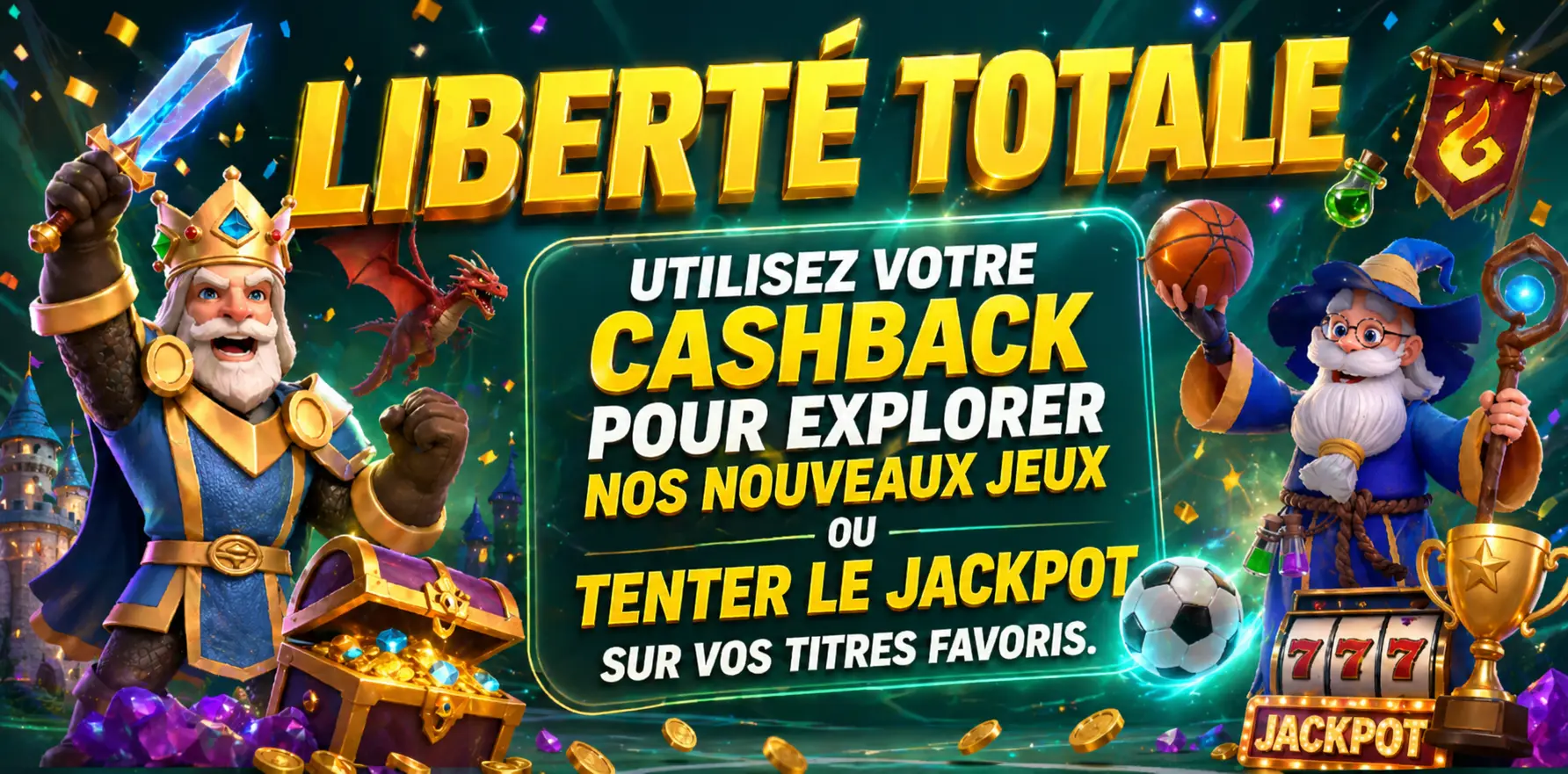Liberté totale avec le cashback sur les nouveaux jeux