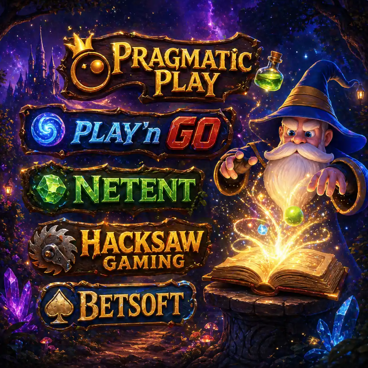 Merlin l'enchanteur et les meilleurs éditeurs de slots